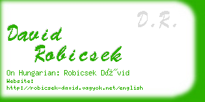 david robicsek business card